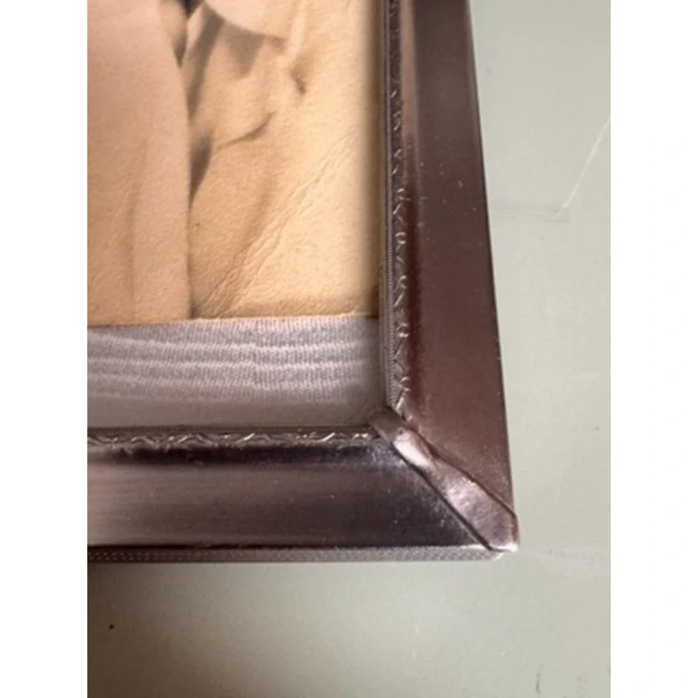 Vintage Metal  Photo Frame with Three Women Portrait Table‎ Top Free Standing
